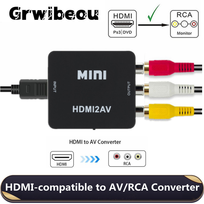 Scart To Hdmi - Grwibeou 1080P HDMI-compatible to RCA Converter